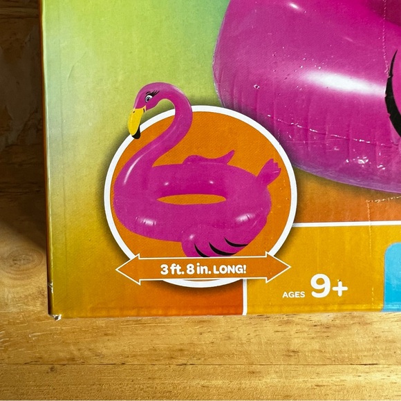 Inflatable Toy for Beach or Pool Large Pink flamingo for kids or adults age 9 + - Picture 2 of 6